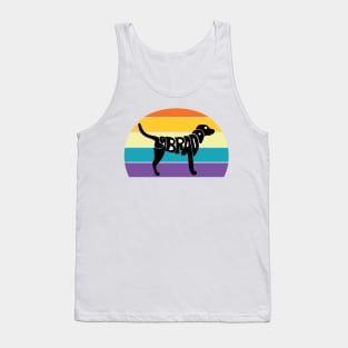 Labrador retro sunset Tank Top